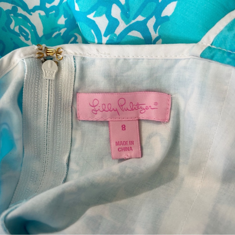 Lilly Pulitzer Becky Shorely Blue Dress 8 - Picture 6 of 7